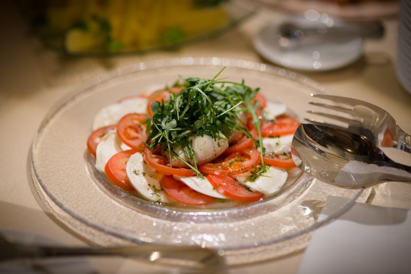 Caprese sub with fresh mozzarella tomato and basil